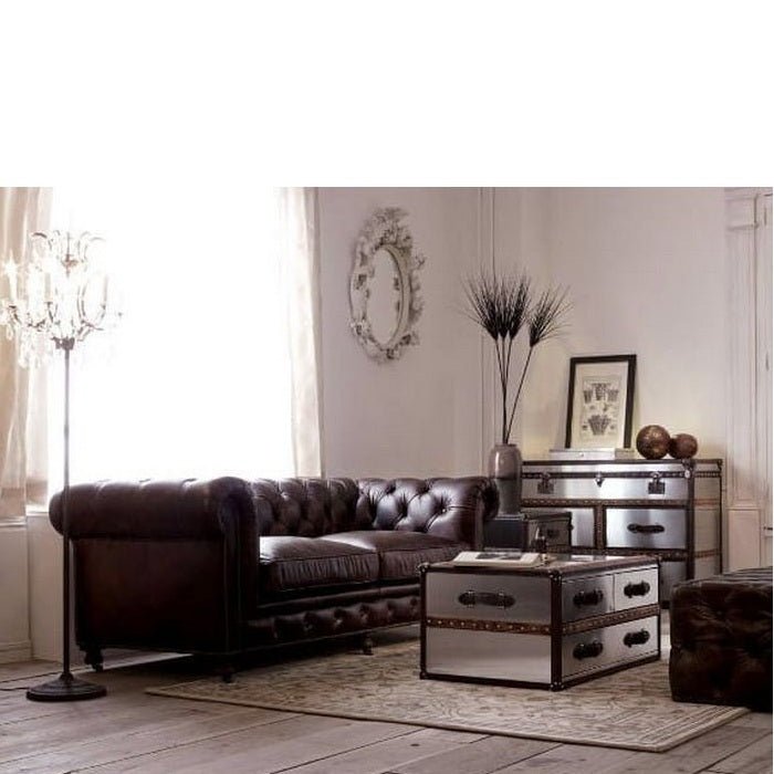 Stonyhurst Coffee Table - Brushed Stainless Steel - Paulas Home & Living