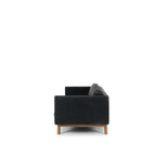 Strada 3 Seater - Black Leather - Paulas Home & Living