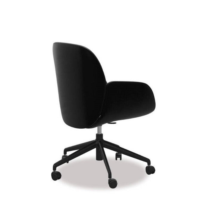Stressless® Bay Leather Home Office Chair - Low Back (Paloma Black) - Paulas Home & Living