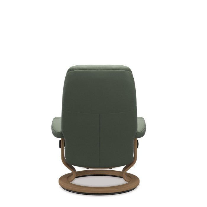 Stressless® Consul Large Leather Recliner - Classic Base (Batick Thyme Green) - Paulas Home & Living