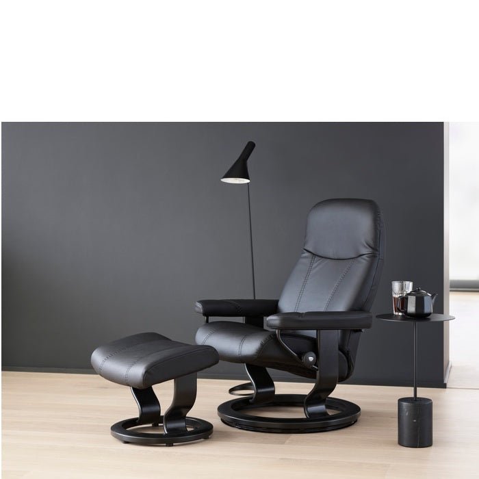 Stressless Consul Leather Recliner Classic Base - Special Buy - Paulas Home & Living