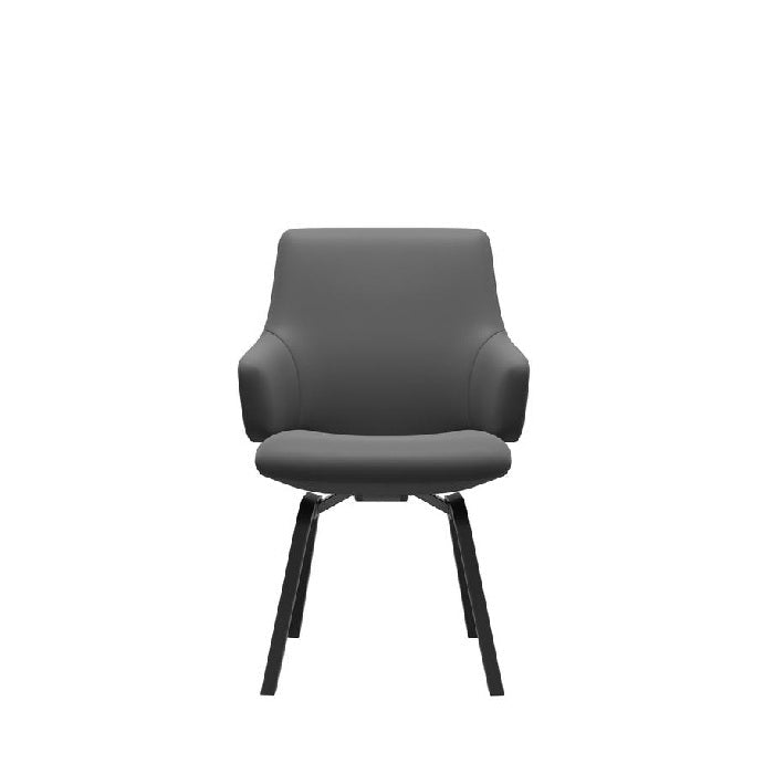 Stressless Dining Chair - Bay Low Back with Arms - (Batick Grey) - Paulas Home & Living