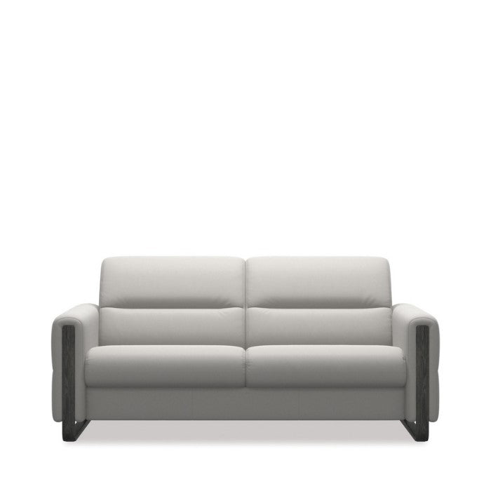 Stressless® Fiona 2.5 Seater Sofa - Batick Platinum Grey leather - Paulas Home & Living