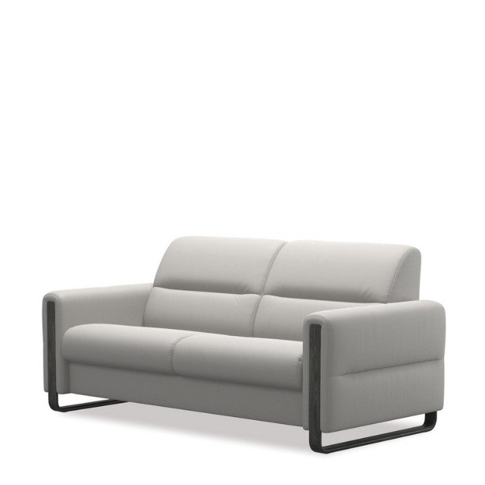 Stressless® Fiona 2.5 Seater Sofa - Batick Platinum Grey leather - Paulas Home & Living