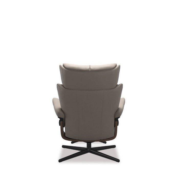 Stressless® Magic Large Recliner - Cross Base (Paloma Dark Mushroom) - Paulas Home & Living