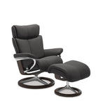 Stressless® Magic Medium Leather Recliner - Signature Base (Paloma Rock) - Paulas Home & Living