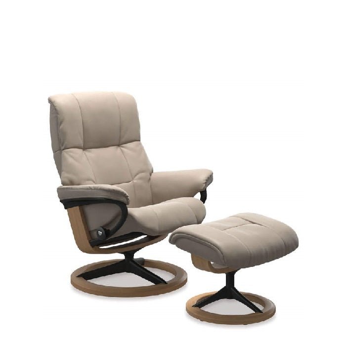 Stressless® Mayfair Large Leather Recliner - Signature Base (Paloma Mushroom) - Paulas Home & Living