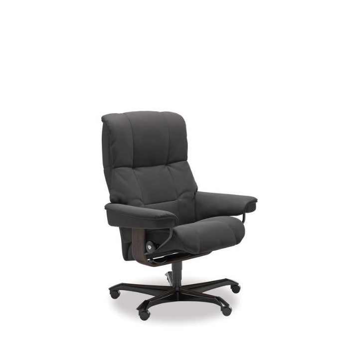 Stressless® Mayfair Leather Home Office Chair (Paloma Rock) - Paulas Home & Living