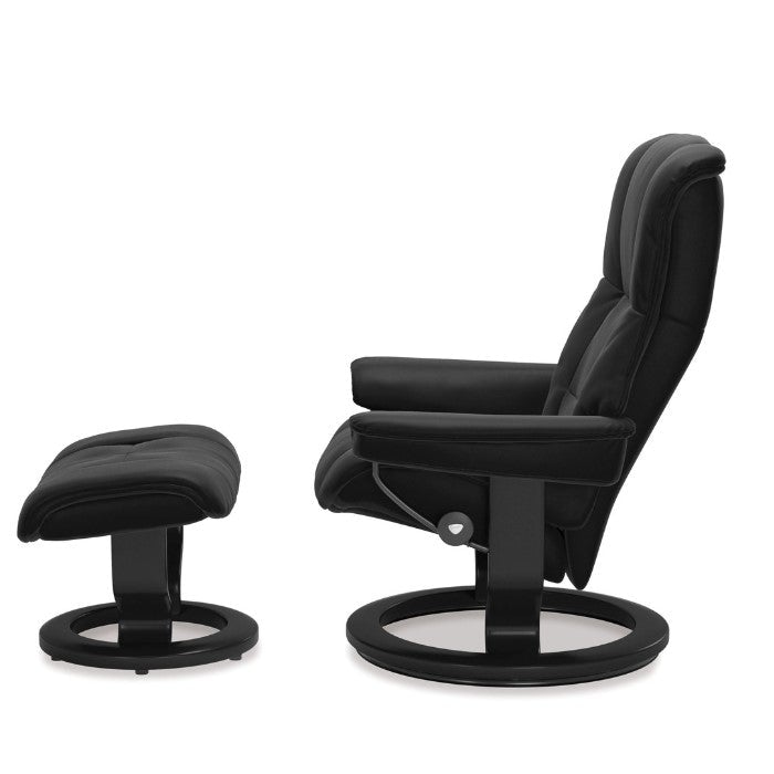 Stressless® Mayfair Medium Leather Recliner - Classic Base (Paloma Black) - Paulas Home & Living