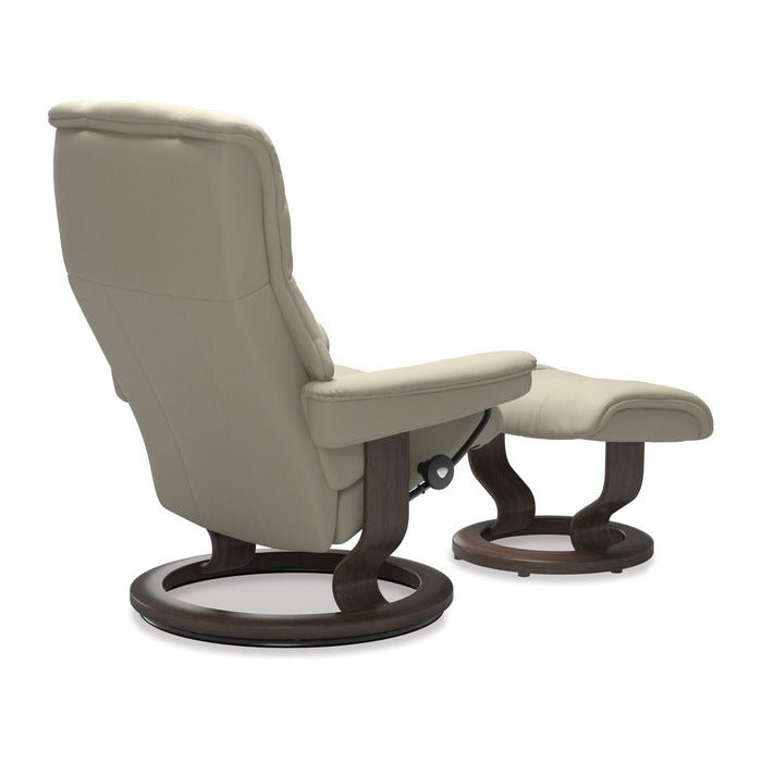 Stressless® Mayfair Medium Leather Recliner - Classic Base (Paloma Light Grey) - Paulas Home & Living