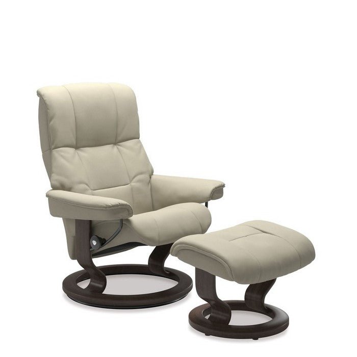 Stressless® Mayfair Medium Leather Recliner - Classic Base (Paloma Light Grey) - Paulas Home & Living
