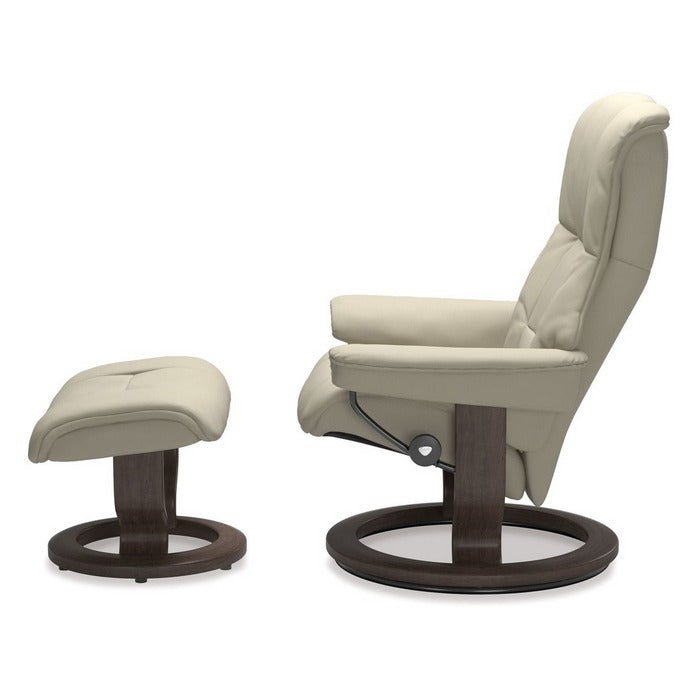 Stressless® Mayfair Medium Leather Recliner - Classic Base (Paloma Light Grey) - Paulas Home & Living