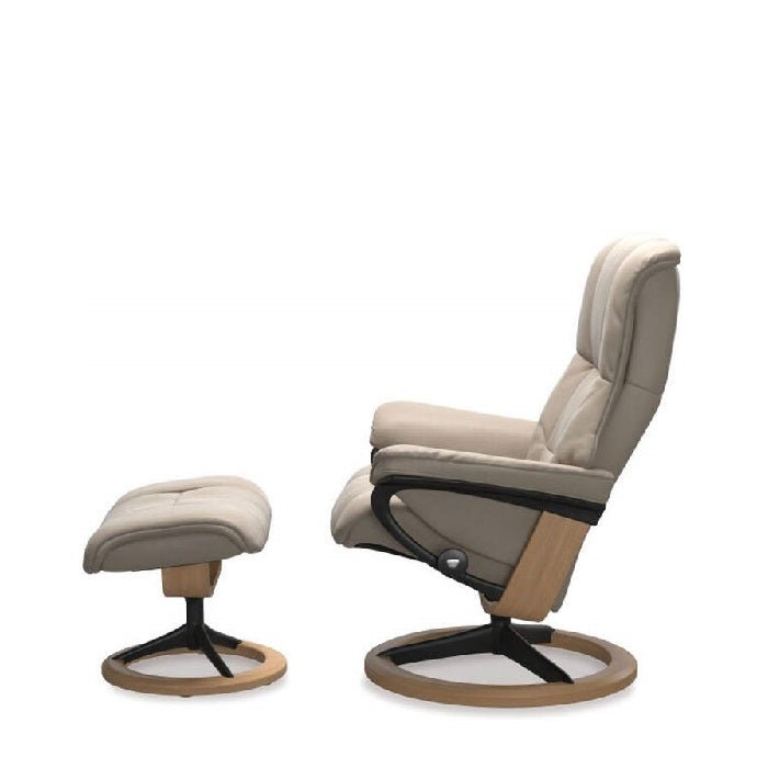 Stressless® Mayfair Medium Leather Recliner - Signature Base (Paloma Mushroom) - Paulas Home & Living