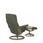 Stressless® Mayfair Medium Leather Recliner - Signature Base (Paloma Shadow Green) - Paulas Home & Living