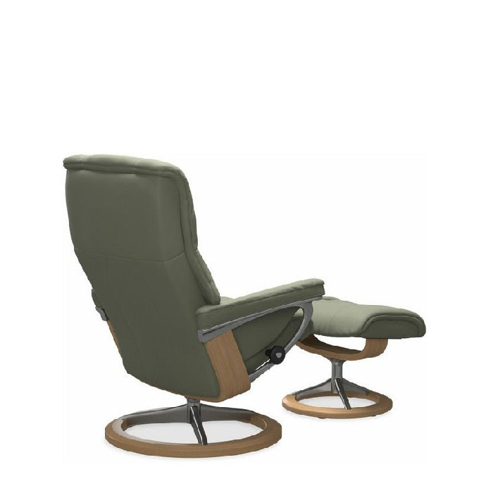 Stressless® Mayfair Medium Leather Recliner - Signature Base (Paloma Shadow Green) - Paulas Home & Living