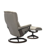 Stressless® Mayfair Medium Leather Recliner - Signature Base (Velaro Light Grey) - Paulas Home & Living