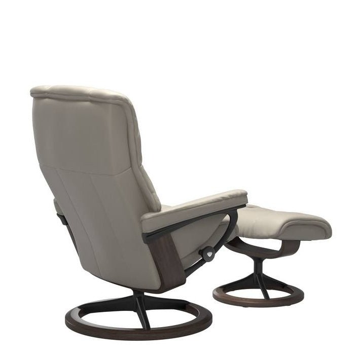 Stressless® Mayfair Medium Leather Recliner - Signature Base (Velaro Light Grey) - Paulas Home & Living