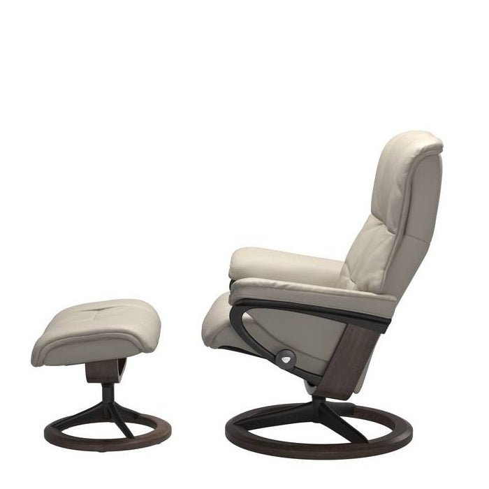Stressless® Mayfair Medium Leather Recliner - Signature Base (Velaro Light Grey) - Paulas Home & Living