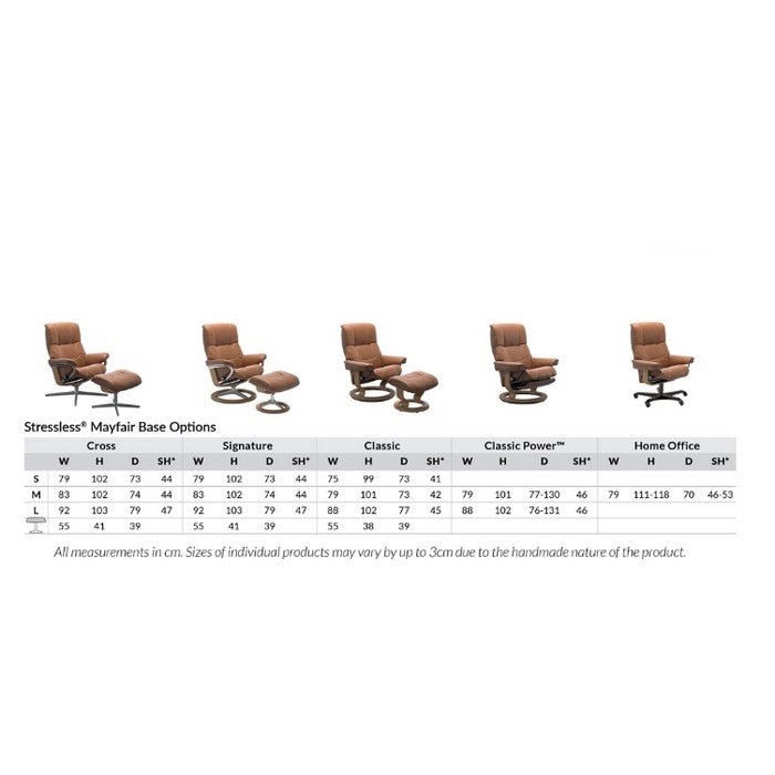 Stressless® Mayfair Small Leather Recliner - Classic Base (Cori Fog) - Paulas Home & Living