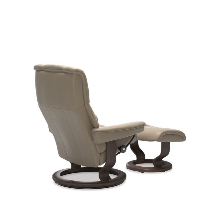 Stressless® Mayfair Small Leather Recliner - Classic Base (Cori Fog) - Paulas Home & Living