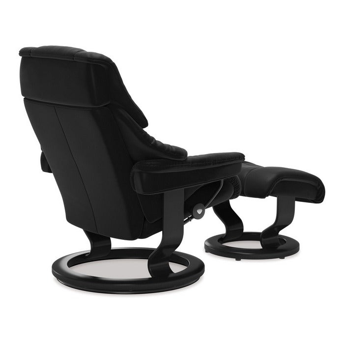 Stressless® Reno Large Leather Recliner - Classic Base (Paloma Black) - Paulas Home & Living