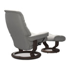 Stressless® Sunrise Large Leather Recliner - Classic Base (Batick Platinum Grey) - Paulas Home & Living