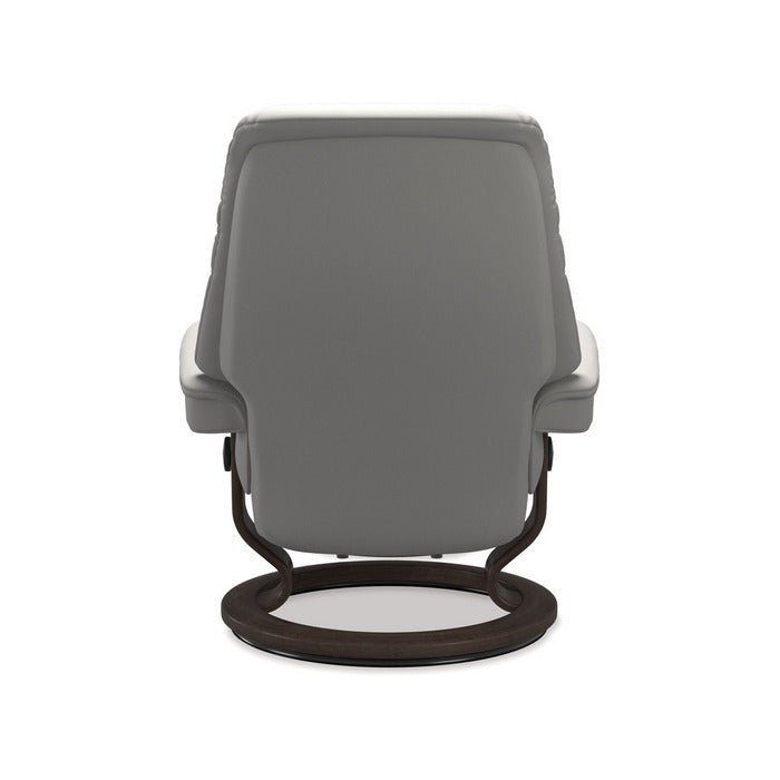 Stressless® Sunrise Large Leather Recliner - Classic Base (Batick Platinum Grey) - Paulas Home & Living