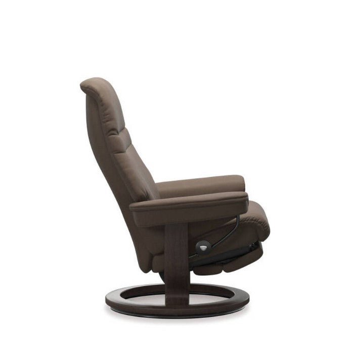 Stressless® Sunrise Medium Leather Recliner - Classic Power - Special Buy (Batick Mole) - Paulas Home & Living