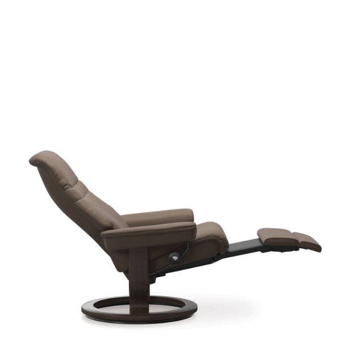 Stressless® Sunrise Medium Leather Recliner - Classic Power - Special Buy (Batick Mole) - Paulas Home & Living