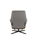Stressless® Sunrise Medium Leather Recliner - Cross Base (Batick Milky White) - Paulas Home & Living