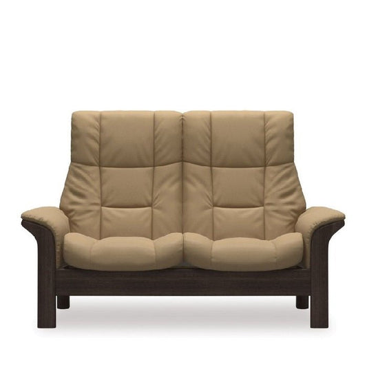 Stressless® Windsor 2 Seater Recliner Sofa - High Back (Paloma Sand leather) - Paulas Home & Living