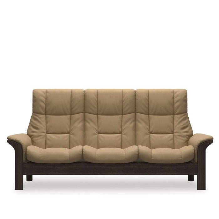 Stressless® Windsor 3 Seater Recliner Sofa - High Back (Paloma Sand leather) - Paulas Home & Living