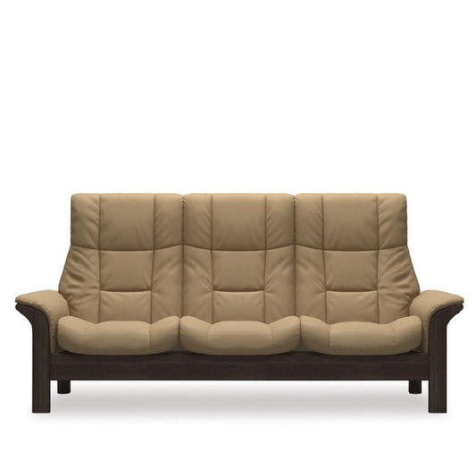 Stressless® Windsor 3 Seater Recliner Sofa - High Back (Paloma Sand leather) - Paulas Home & Living