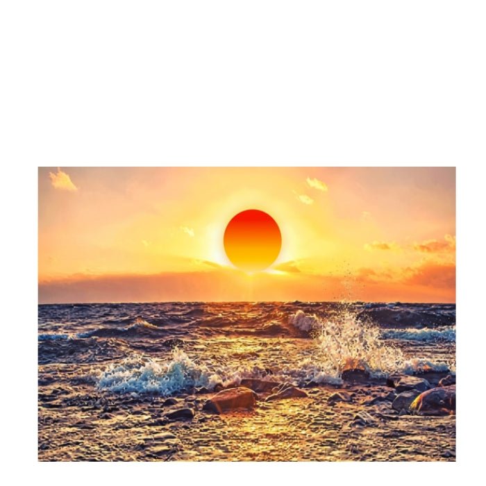 Sunset Clash of Waves Perspex Art 1200x800 - NEW