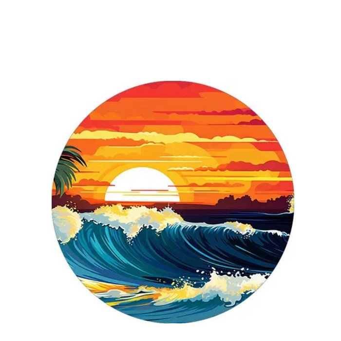 Sunset Waves Coaster Set - Glass - Paulas Home & Living