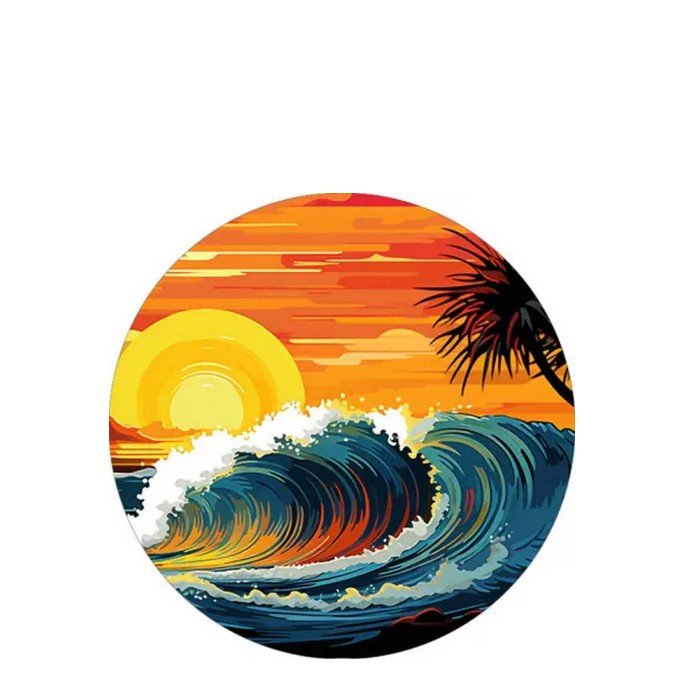 Sunset Waves Coaster Set - Glass - Paulas Home & Living