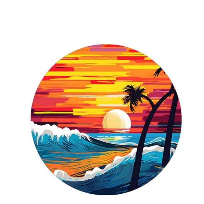 Sunset Waves Coaster Set - Glass - Paulas Home & Living