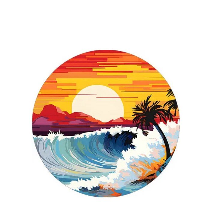 Sunset Waves Coaster Set - Glass - Paulas Home & Living