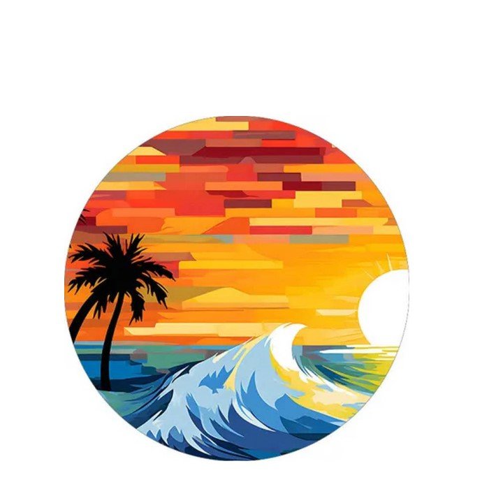 Sunset Waves Coaster Set - Glass - Paulas Home & Living