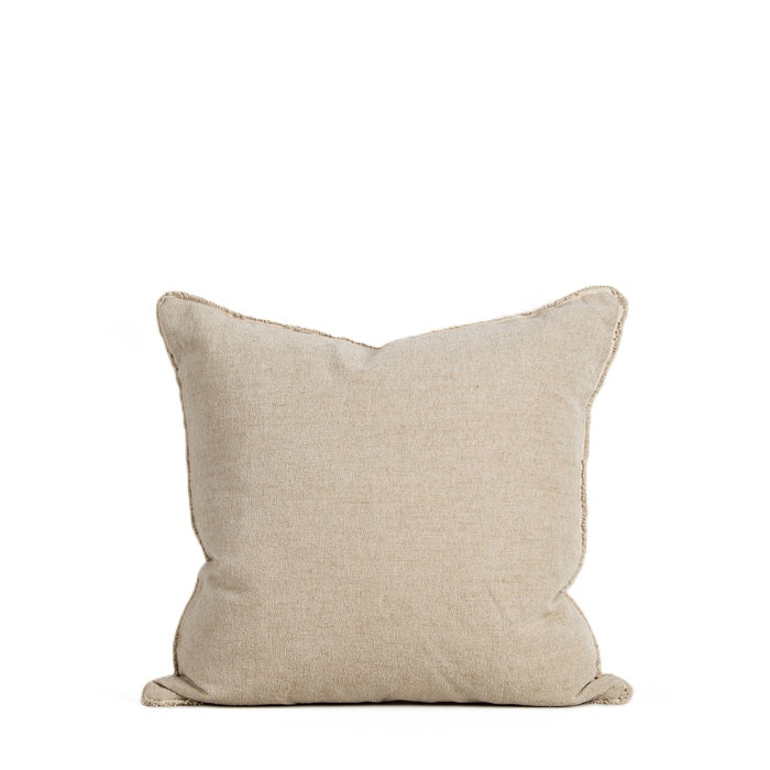Sutton Praline Lodge Cushion (Cotton/Linen) - Two Sizes to suit