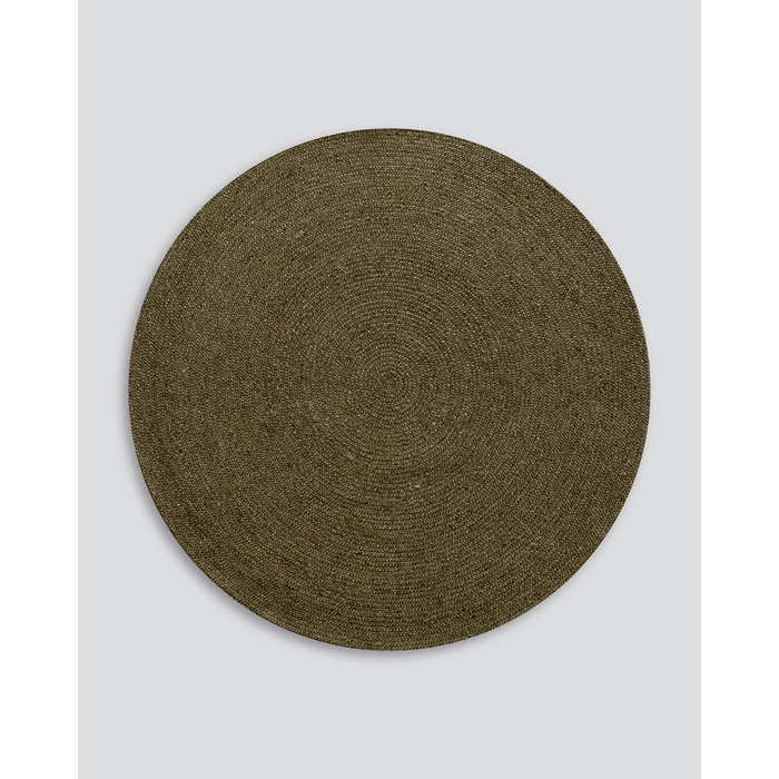 Tairua Round Floor Rug - Moss Green - Paulas Home & Living