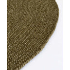 Tairua Round Floor Rug - Moss Green - Paulas Home & Living