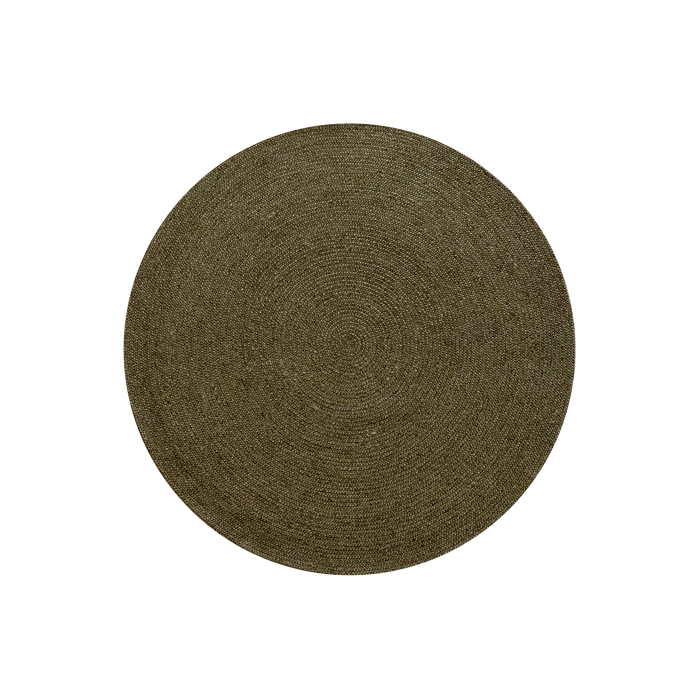 Tairua Round Floor Rug - Moss Green - Paulas Home & Living