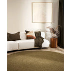 Tairua Round Floor Rug - Moss Green - Paulas Home & Living