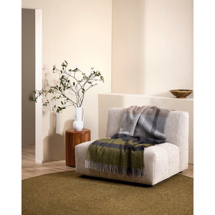 Tairua Round Floor Rug - Moss Green - Paulas Home & Living