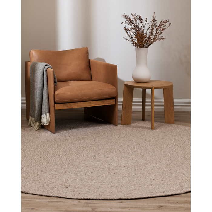 Tairua Round Floor Rug - Natural Straw - Paulas Home & Living