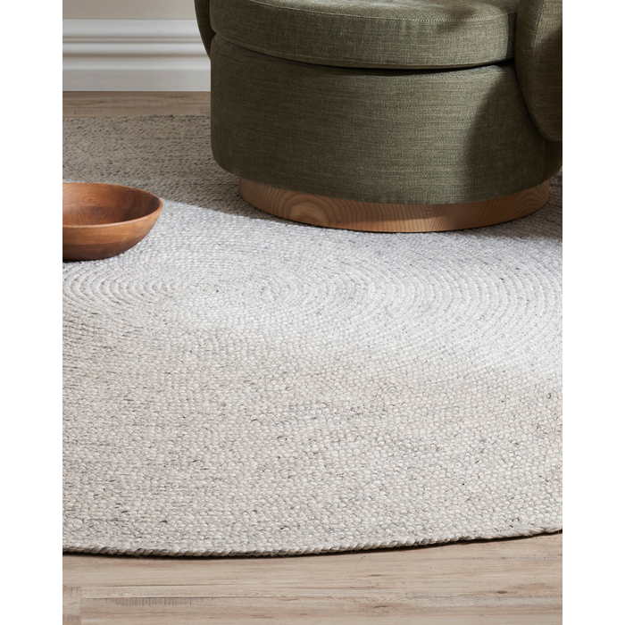 Tairua Round Floor Rug - Silver Birch - Paulas Home & Living