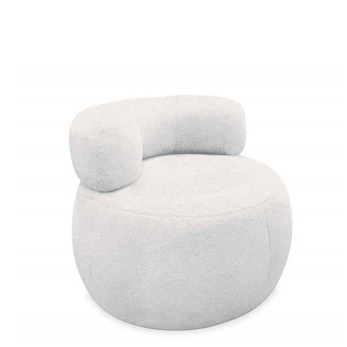 Tash Swivel Occasional Chair - Boucle White - Paulas Home & Living