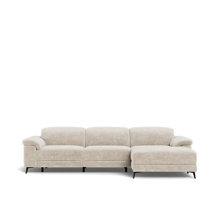 Tate 3 Seater Power Reclining Sofa with Chaise in Fabric - Paulas Home & Living