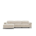 Tate 3 Seater Power Reclining Sofa with Chaise in Fabric - Paulas Home & Living